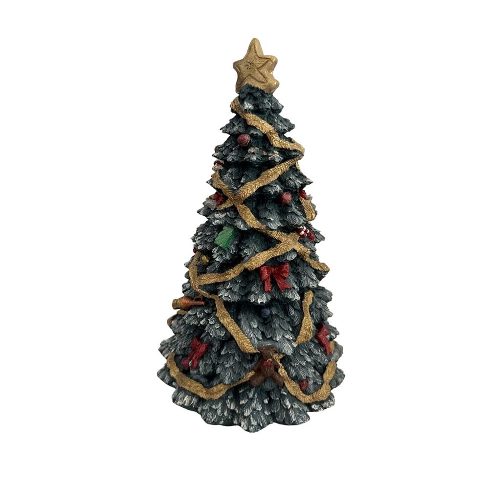 VTG Grandeur Noer Village Town Tree 2000 Christmas Home Decor Mint EUC